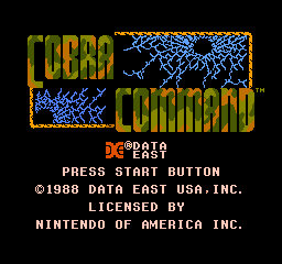 Cobra Command Title Screen